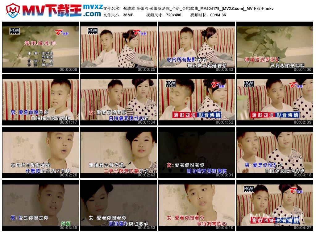 张政雄 薛佩洁-爱恨拢是你_台语_合唱歌曲_MA504179